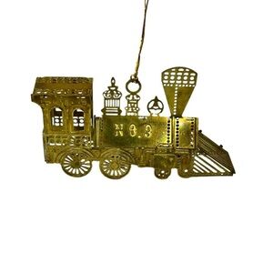 Vintage Small Brass 3D Train No. 09 Engine